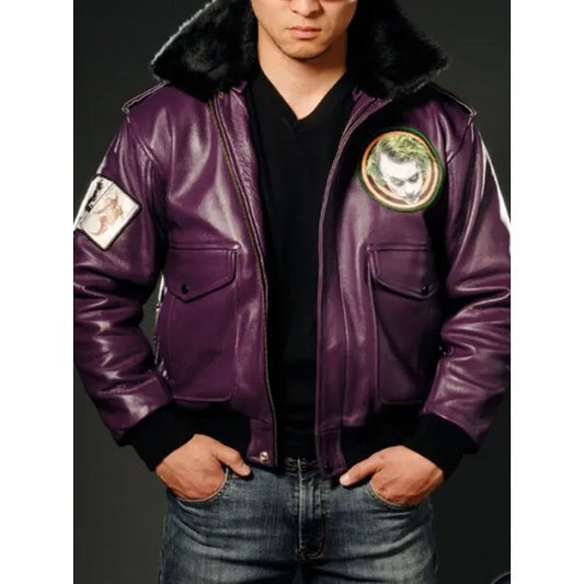 Batman Bob the Goon Purple Joker Jacket - 1989 Henchman Cosplay Bomber for Men & Women