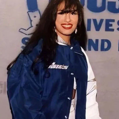 Houston Astros Selena 1994 Sequin Bomber Jacket – Vintage Astros Fanwear