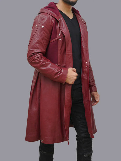 Fullmetal Alchemist Edward Elric Red Leather Coat - Anime Cosplay Long Duster Jacket