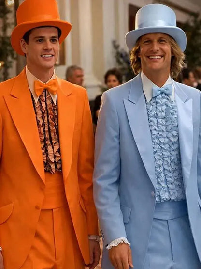 Dumb and Dumber Tuxedo Costume - Harry & Lloyd Orange and Blue Suits
