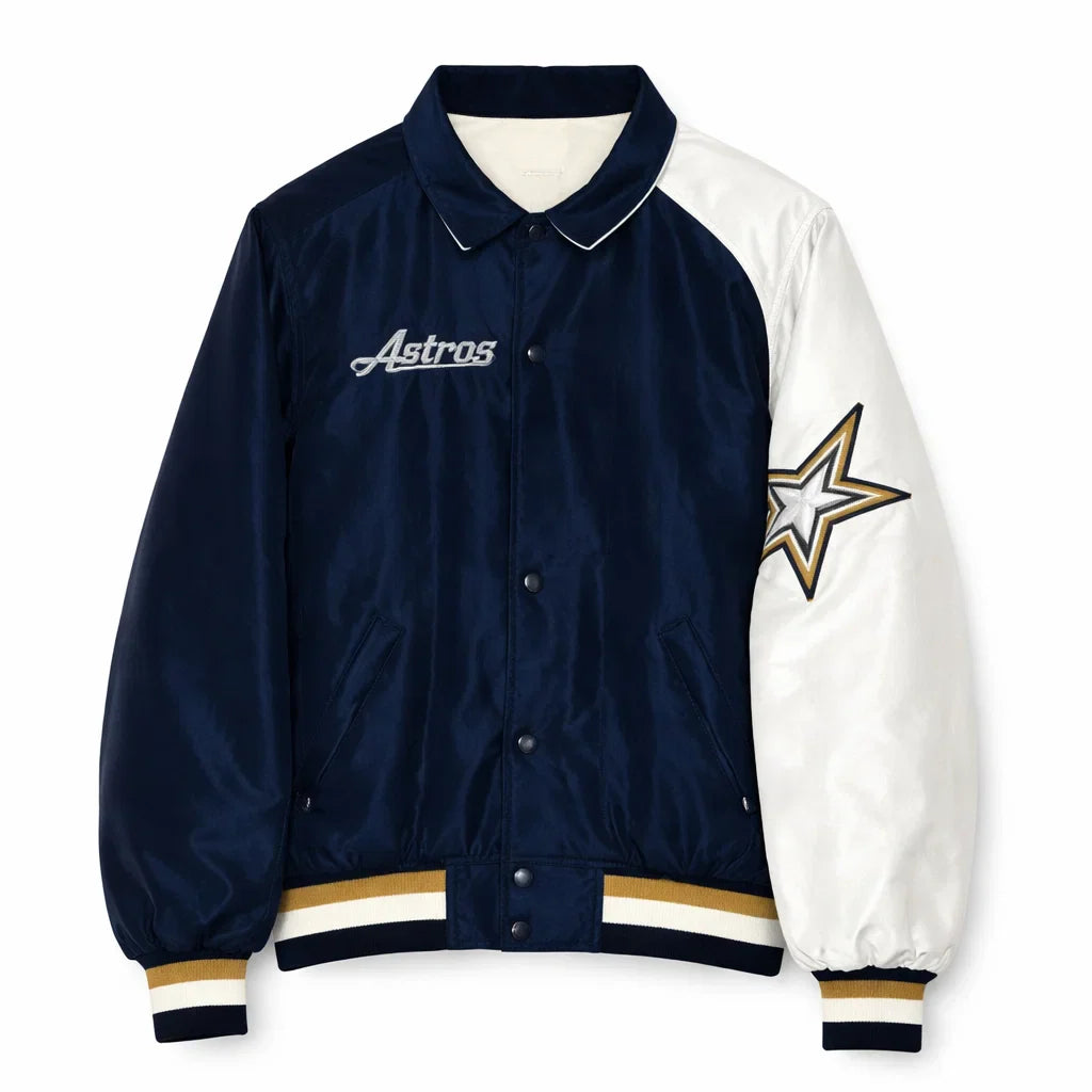 Houston Astros Selena 1994 Sequin Bomber Jacket – Vintage Astros Fanwear