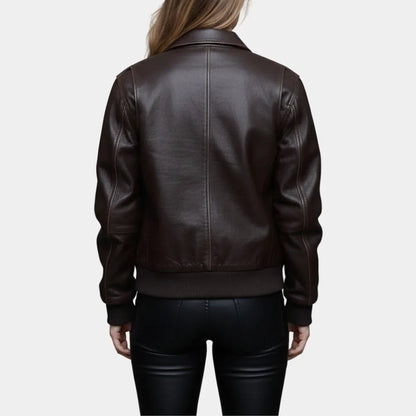 Sydney Sweeney The Housemaid Leather Jacket - Millie A2 Aviator Bomber Jacket