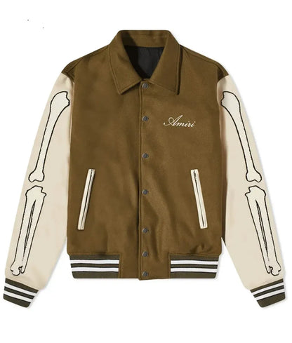 Amiri Bones Letterman Wool Jacket - Men & Women Varsity Jacket