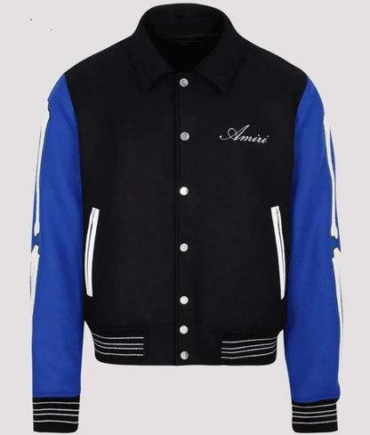 Amiri Bones Letterman Wool Jacket - Men & Women Varsity Jacket