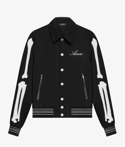 Amiri Bones Letterman Wool Jacket - Men & Women Varsity Jacket