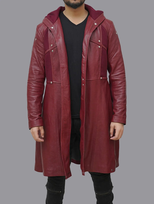Fullmetal Alchemist Edward Elric Red Leather Coat - Anime Cosplay Long Duster Jacket