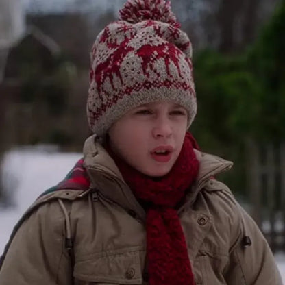Macaulay Culkin Home Alone Jacket - Kevin McCallister Beige Cotton Winter Coat for Men & Women