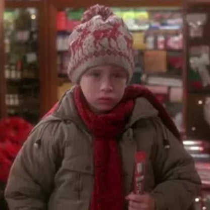 Macaulay Culkin Home Alone Jacket - Kevin McCallister Beige Cotton Winter Coat for Men & Women