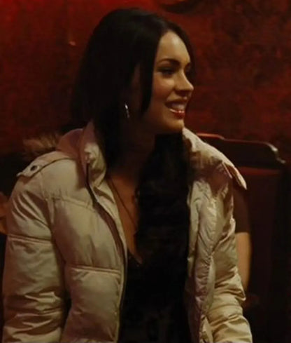 Jennifer’s Body Megan Fox White Puffer Jacket with Fur Hood - Movie Replica & Cosplay Coat
