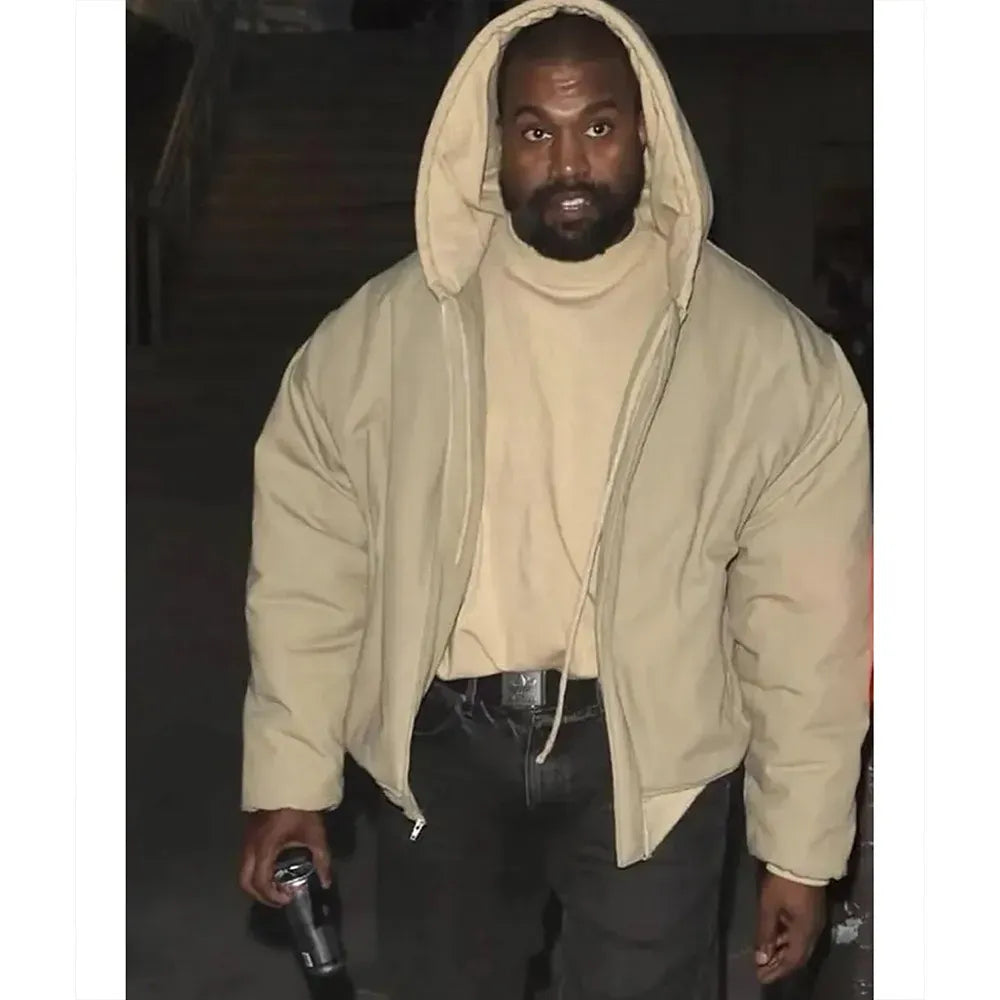 Kanye West Yeezy Pixar Hoodie - Beige Cotton Zip-Up Hoodie for Men & Women