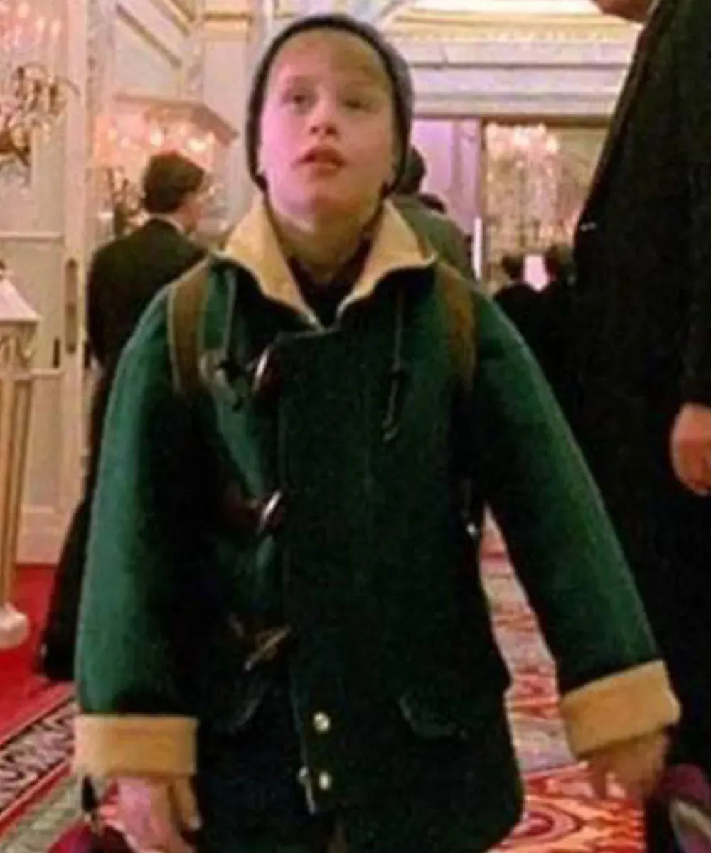 Home Alone Kevin McCallister Green Wool Duffle Coat