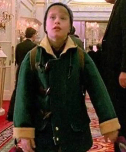 Home Alone Kevin McCallister Green Wool Duffle Coat