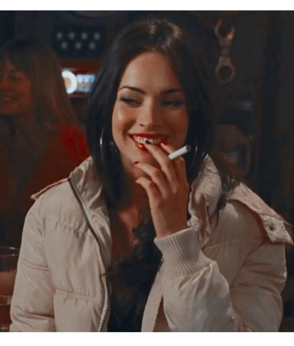 Jennifer’s Body Megan Fox White Puffer Jacket with Fur Hood - Movie Replica & Cosplay Coat