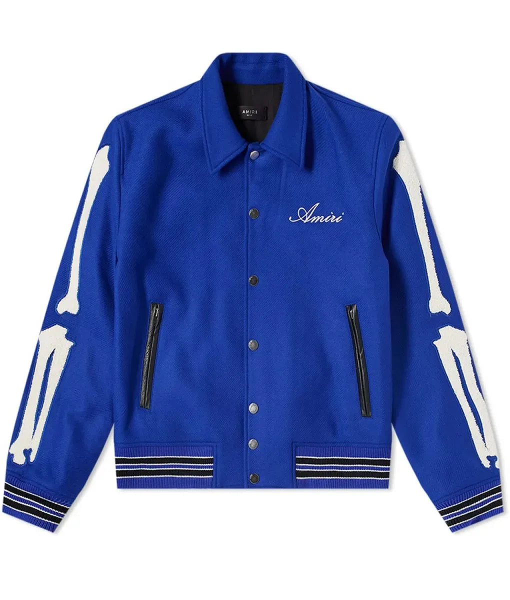 Amiri Bones Letterman Wool Jacket - Men & Women Varsity Jacket