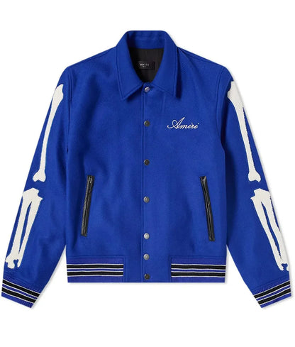 Amiri Bones Letterman Wool Jacket - Men & Women Varsity Jacket