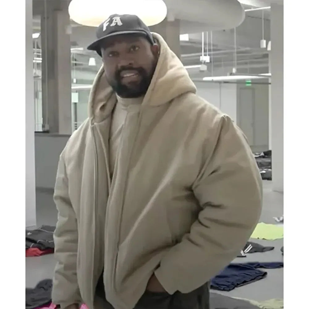 Kanye West Yeezy Pixar Hoodie - Beige Cotton Zip-Up Hoodie for Men & Women