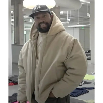 Kanye West Yeezy Pixar Hoodie - Beige Cotton Zip-Up Hoodie for Men & Women