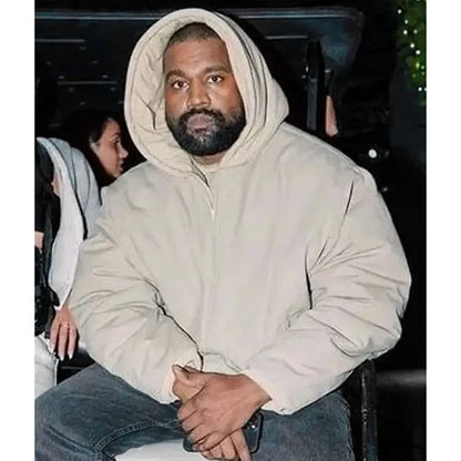 Kanye West Yeezy Pixar Hoodie - Beige Cotton Zip-Up Hoodie for Men & Women